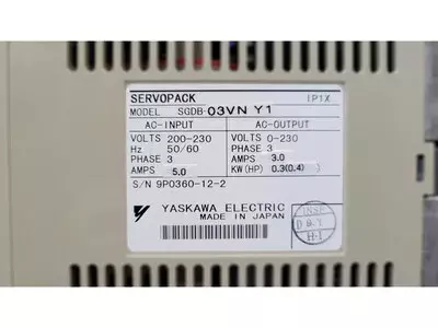 Yaskawa SGDB-03VNY1 Servopack