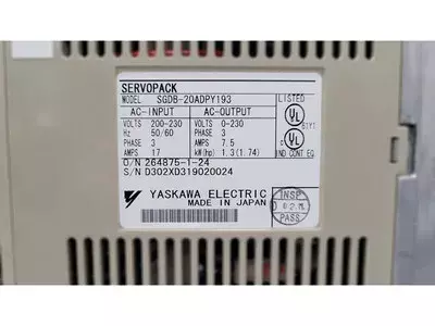 Yaskawa SGDB-20ADPY193 Servopack