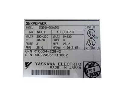 Yaskawa SGDB-50ADS Servo Drive