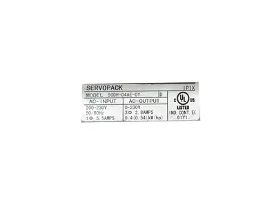 Yaskawa SGDH-04AE-OY Ver. 3353A Servopack 