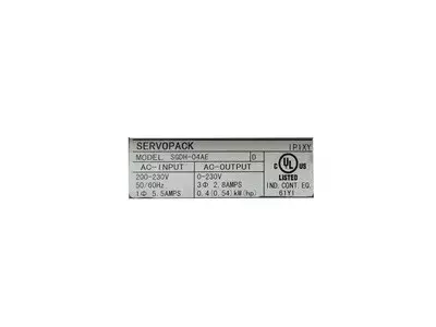 Yaskawa SGDH-04AE Ver. 0800F  Servopack