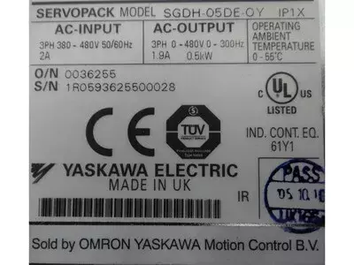 Yaskawa SGDH-05DE-OY Servopack
