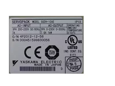 Yaskawa SGDH-10AE Ver.3383F Servopack 