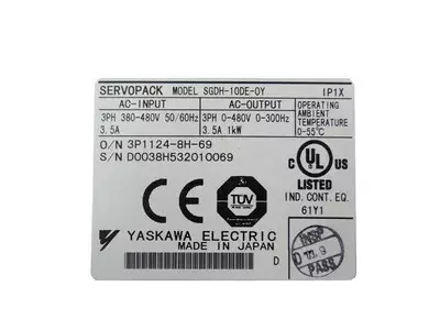 Yaskawa SGDH-10DE-OY Ver.3353B Servopack