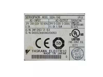 Yaskawa SGDH-15AE Ver.3363C Servopack