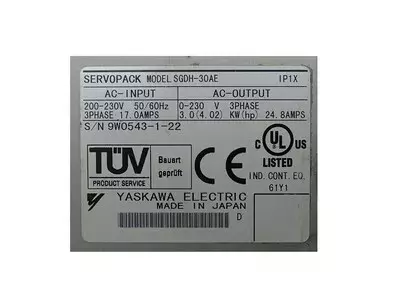 Yaskawa SGDH-30AE Ver.0E214 Servopack