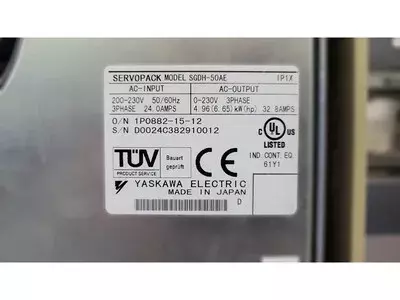 Yaskawa SGDH-50AE Ver.0E214 Servopack 