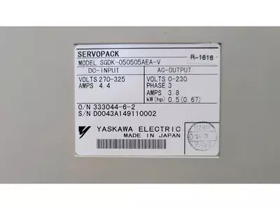 Yaskawa SGDK-050505AEA-V  Servopack