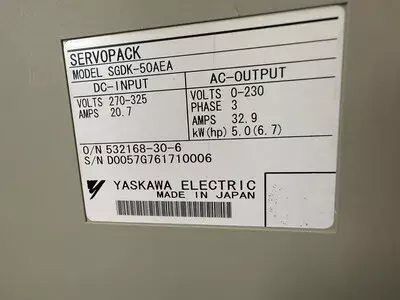 Yaskawa SGDK-50AEA  Servopack