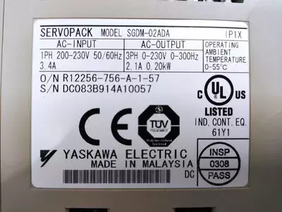 Yaskawa SGDM-02ADA Ver. 54945 Servopack
