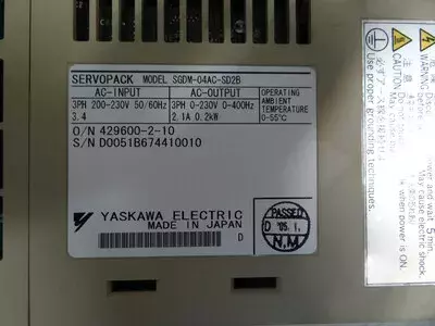 Yaskawa SGDM-04AC-SD2B Servopack