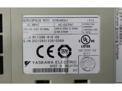 Yaskawa SGDM-04ADA-V Ver. 55842 Servopack