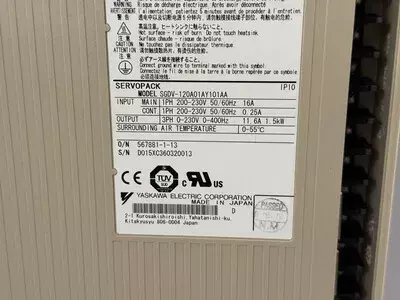 Yaskawa SGDV-120A01AY101AA Servopack 