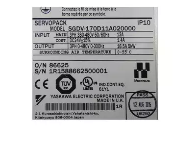 Yaskawa SGDV-170D11A020000 Servopack