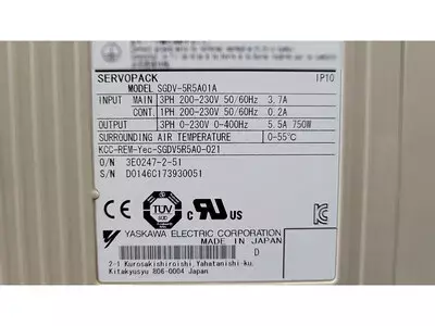 Yaskawa SGDV-5R5A01A Servopack