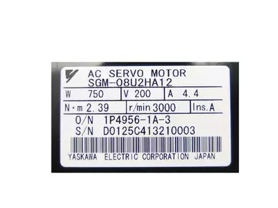 Yaskawa SGM-08U2HA12 HAAS 93-35-0020 AC Servo Motor 