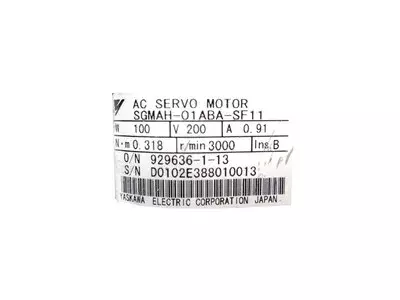 Yaskawa SGMAH-01ABA-SF11 AC Servo Motor