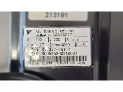 Yaskawa SGMAH-04A1A21D AC Servo Motor 