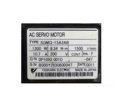 Yaskawa SGMG-13A2AB HAAS 93-0347 AC Servo Motor 