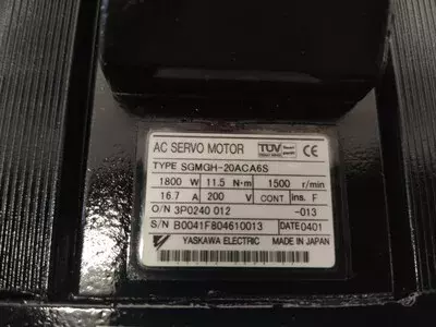 Yaskawa SGMGH-20ACA6S Servo Motor