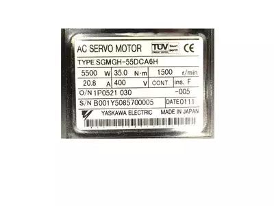 Yaskawa SGMGH-55DCA6H AC Servo Motor