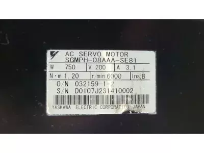 Yaskawa SGMPH-08AAA-SE81 AC Servo Motor 