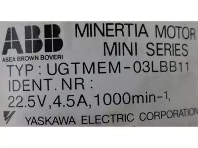 Yaskawa UGTMEM-03LBB11 AC Servo Motor
