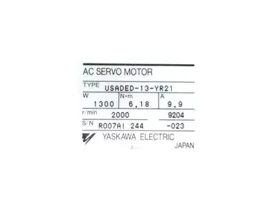 Yaskawa USADED-13-YR21 AC Servo Motor