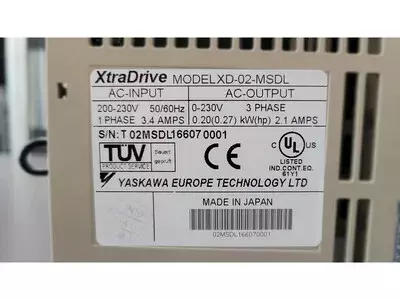 Yaskawa XD-02-MSDL V3.31 XtraDrive 
